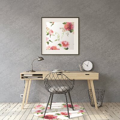 Office chair mat Spring flowers