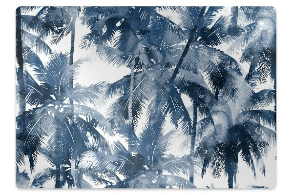 Chair mat floor panels protector tropical palm trees