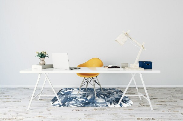 Chair mat floor panels protector tropical palm trees