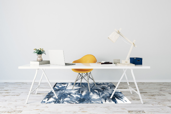 Chair mat floor panels protector tropical palm trees