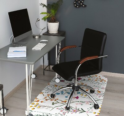 Computer chair mat Field flowers