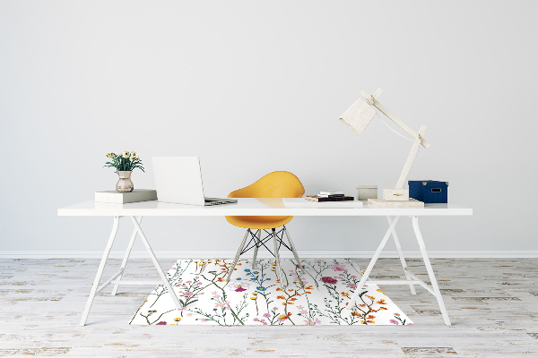 Computer chair mat Field flowers