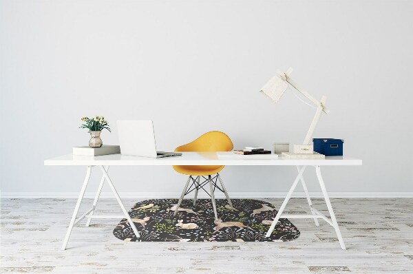 Office chair mat Forest animals