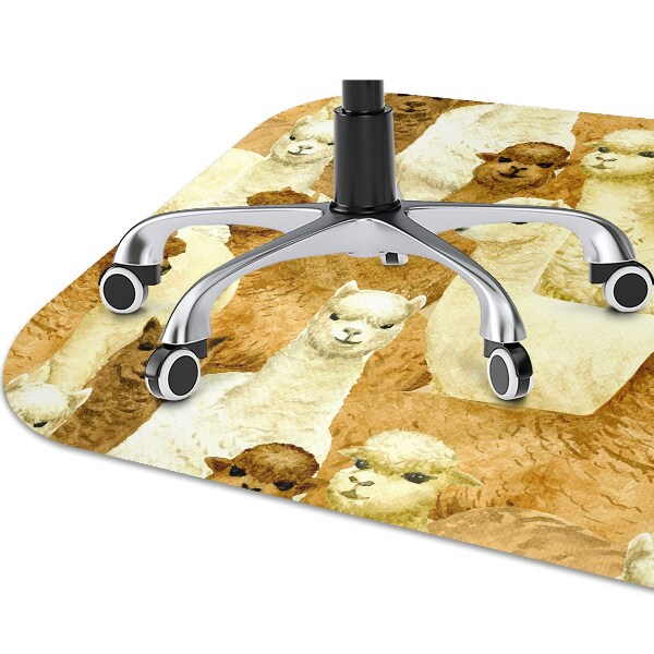 Office chair mat Alpacas