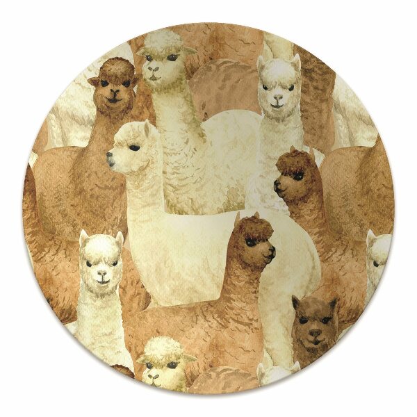 Office chair mat Alpacas