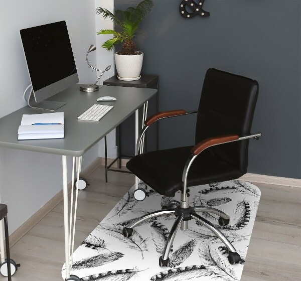 Office chair mat Feathers