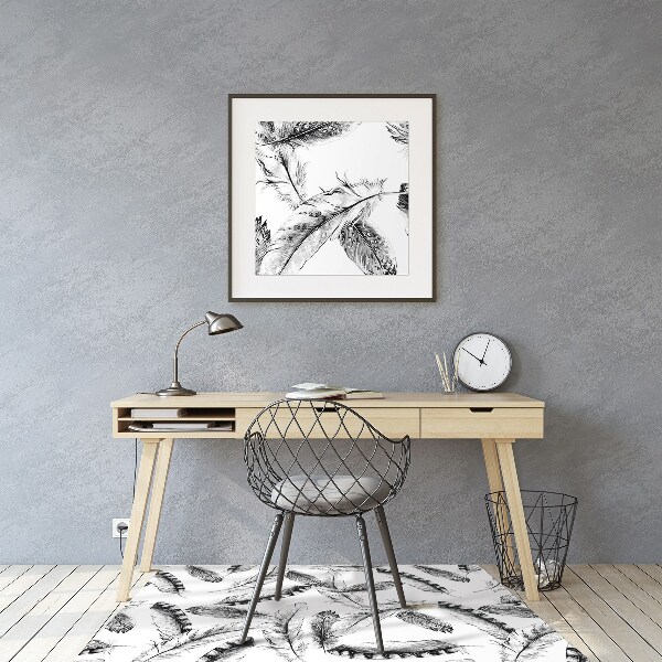 Office chair mat Feathers