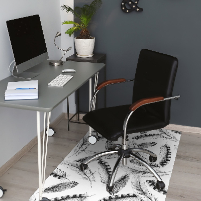 Office chair mat Feathers