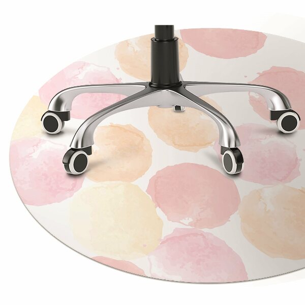 Chair mat floor panels protector pastel dots