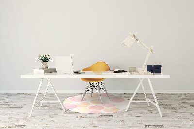 Chair mat floor panels protector pastel dots