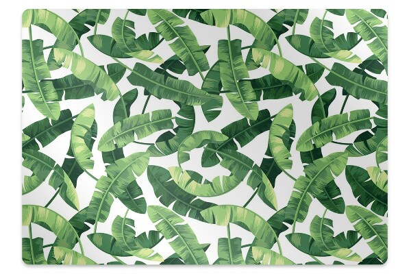 Office chair mat tropical leaves