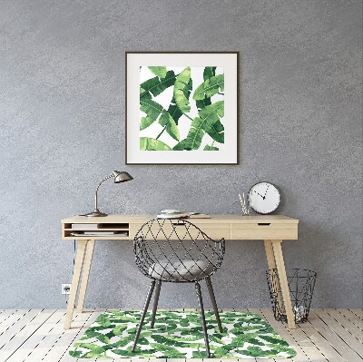 Office chair mat tropical leaves