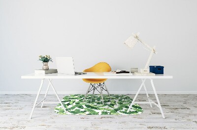 Office chair mat tropical leaves