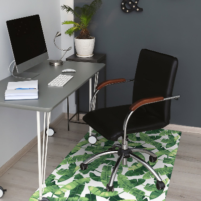 Office chair mat tropical leaves