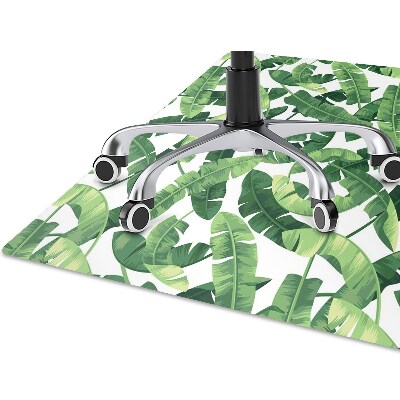 Office chair mat tropical leaves