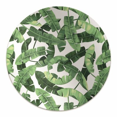 Office chair mat tropical leaves