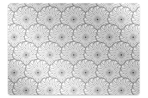 Office chair floor protector drawn flower