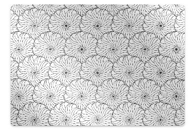 Office chair floor protector drawn flower