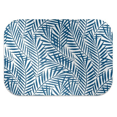 Chair mat geometric leaves