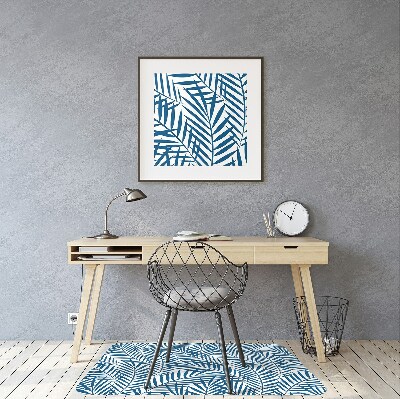 Chair mat geometric leaves