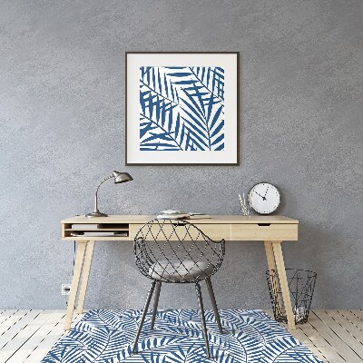 Chair mat geometric leaves