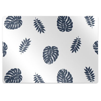 Office chair mat tropical leaves