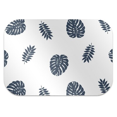 Office chair mat tropical leaves