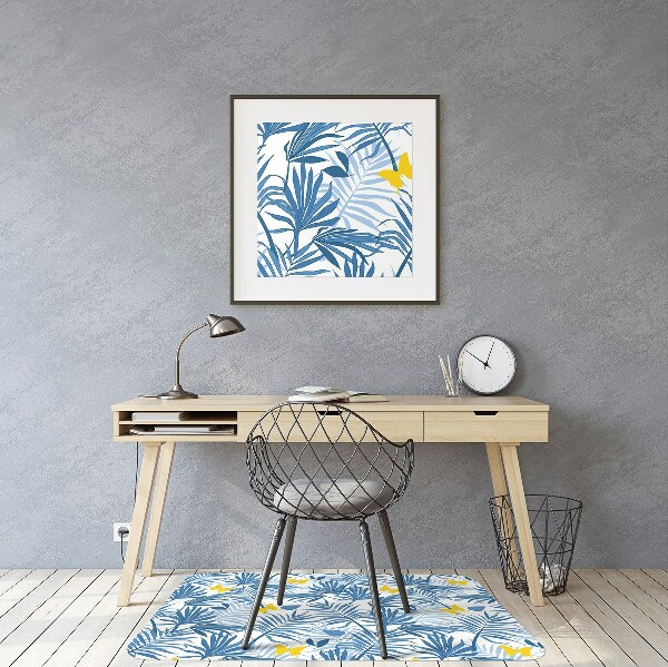 Office chair floor protector Butterflies in the tropics