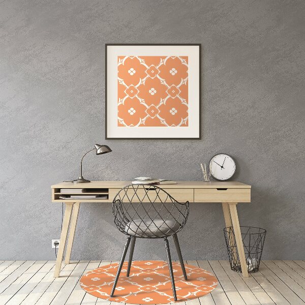 Chair mat orange flowers