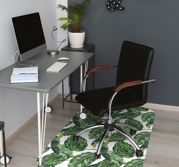 Office chair mat monstera