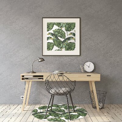 Office chair mat monstera