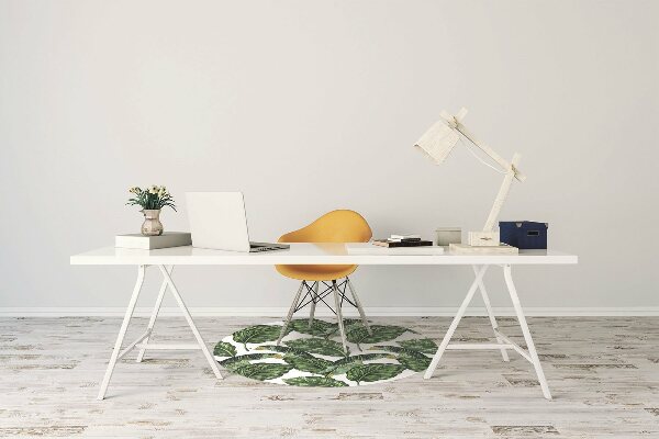 Office chair mat monstera
