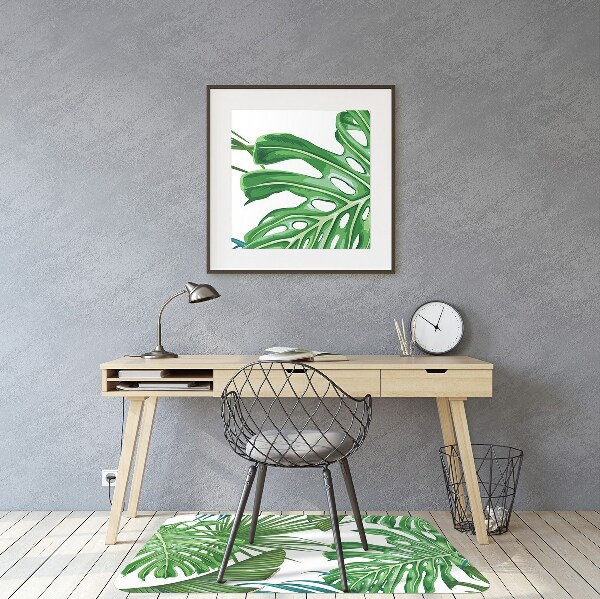Office chair mat monstera