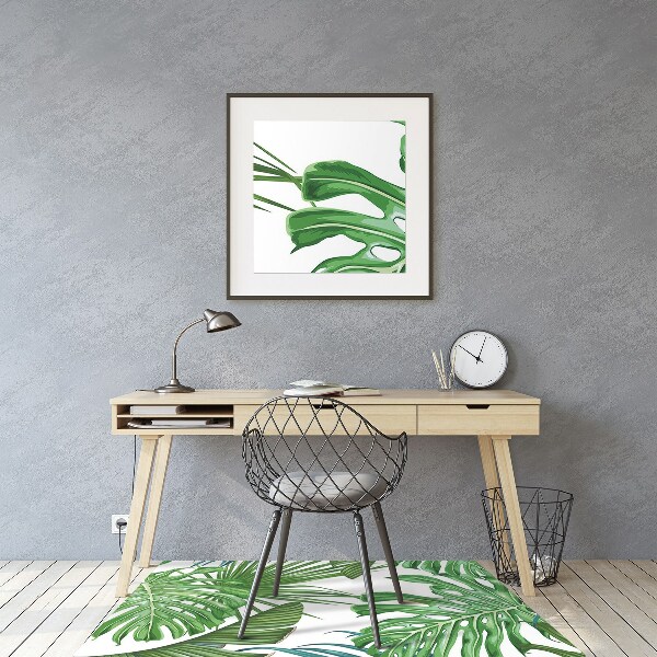 Office chair mat monstera