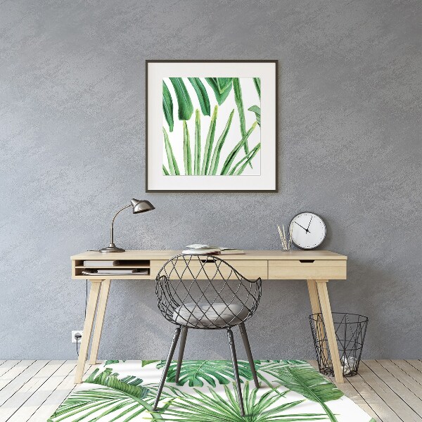 Chair mat floor panels protector Palma and Monstera