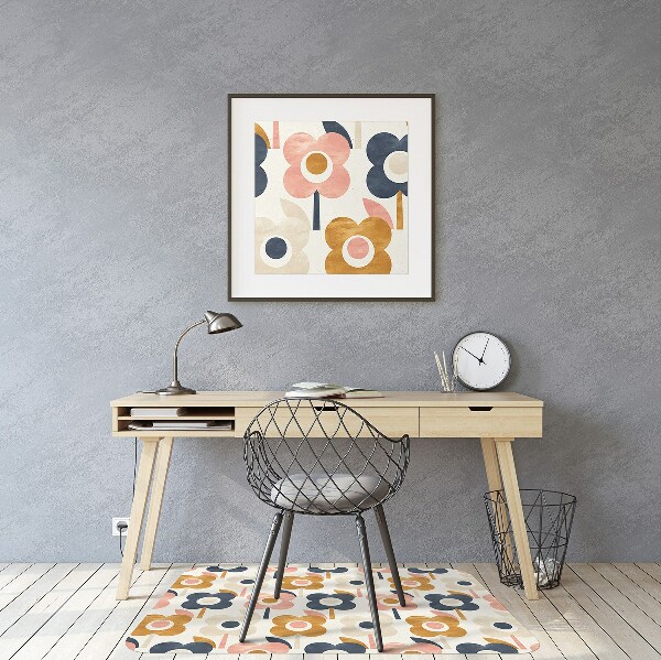 Office chair mat flowers