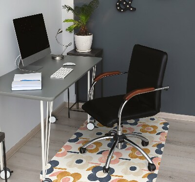 Office chair mat flowers