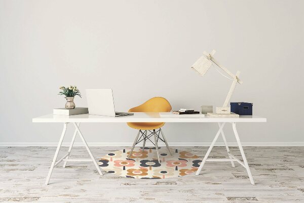 Office chair mat flowers