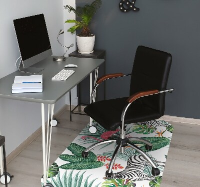 Office chair mat Flaming and zebra