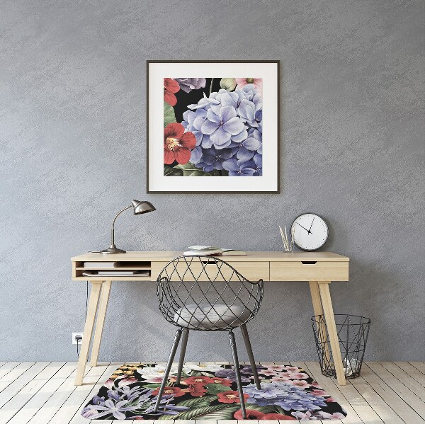 Office chair mat Peony
