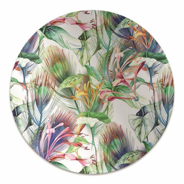 Office chair mat Colorful flowers