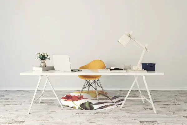 Office chair mat tropical Flowers