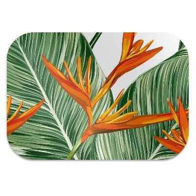 Office chair floor protector palm leaves