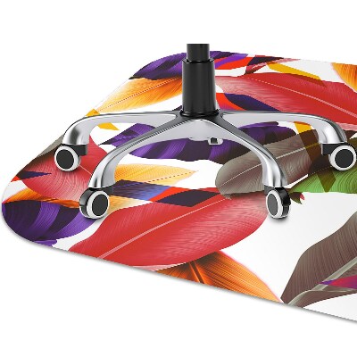 Office chair mat Colorful leaves