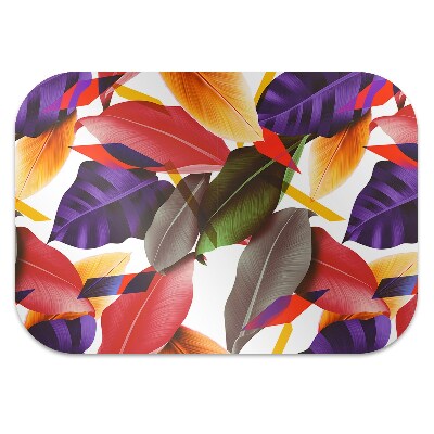 Office chair mat Colorful leaves