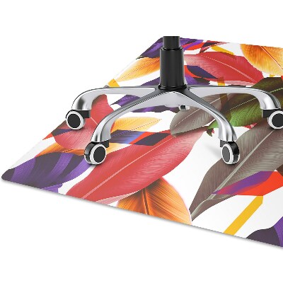 Office chair mat Colorful leaves