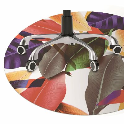 Office chair mat Colorful leaves