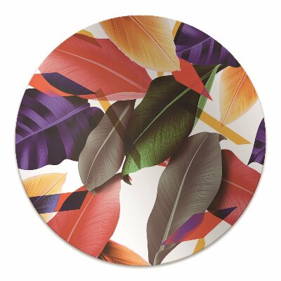 Office chair mat Colorful leaves