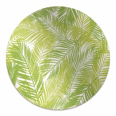 Office chair floor protector Green leaves