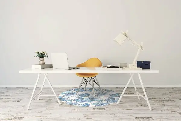 Office chair mat flowers watercolors